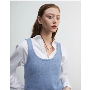 VGUC Madewell Clemence Cropped Sweater Tank, cornflower blue, Size xs